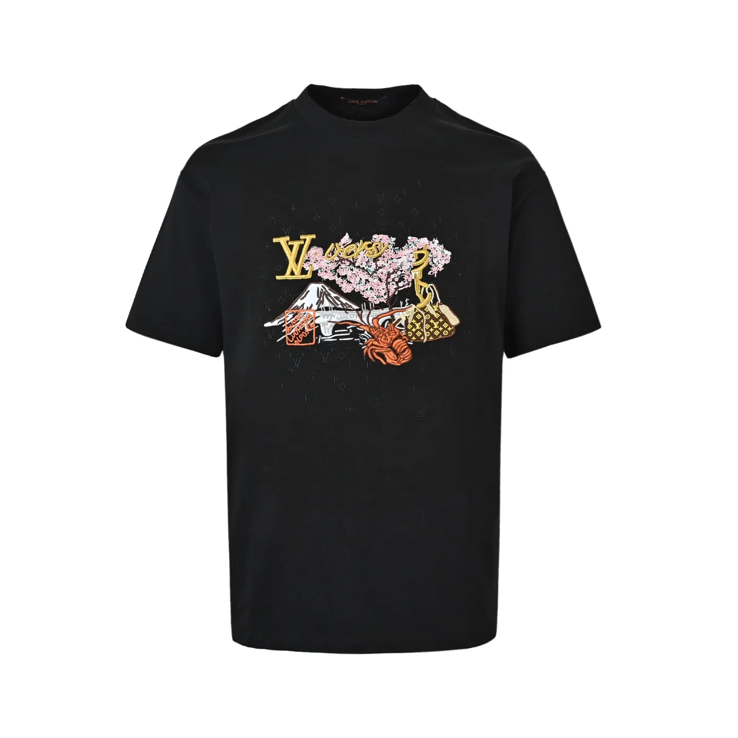 Louis Vuitton/Louis Vuitton cultural landscape elements embroidered short sleeves